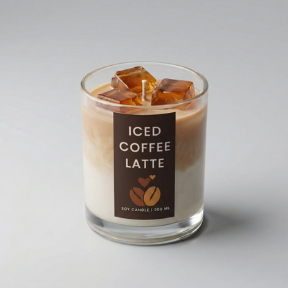 Iced Coffee Latte Candle | Café-Style Soy Candle (Coffee & Cream)