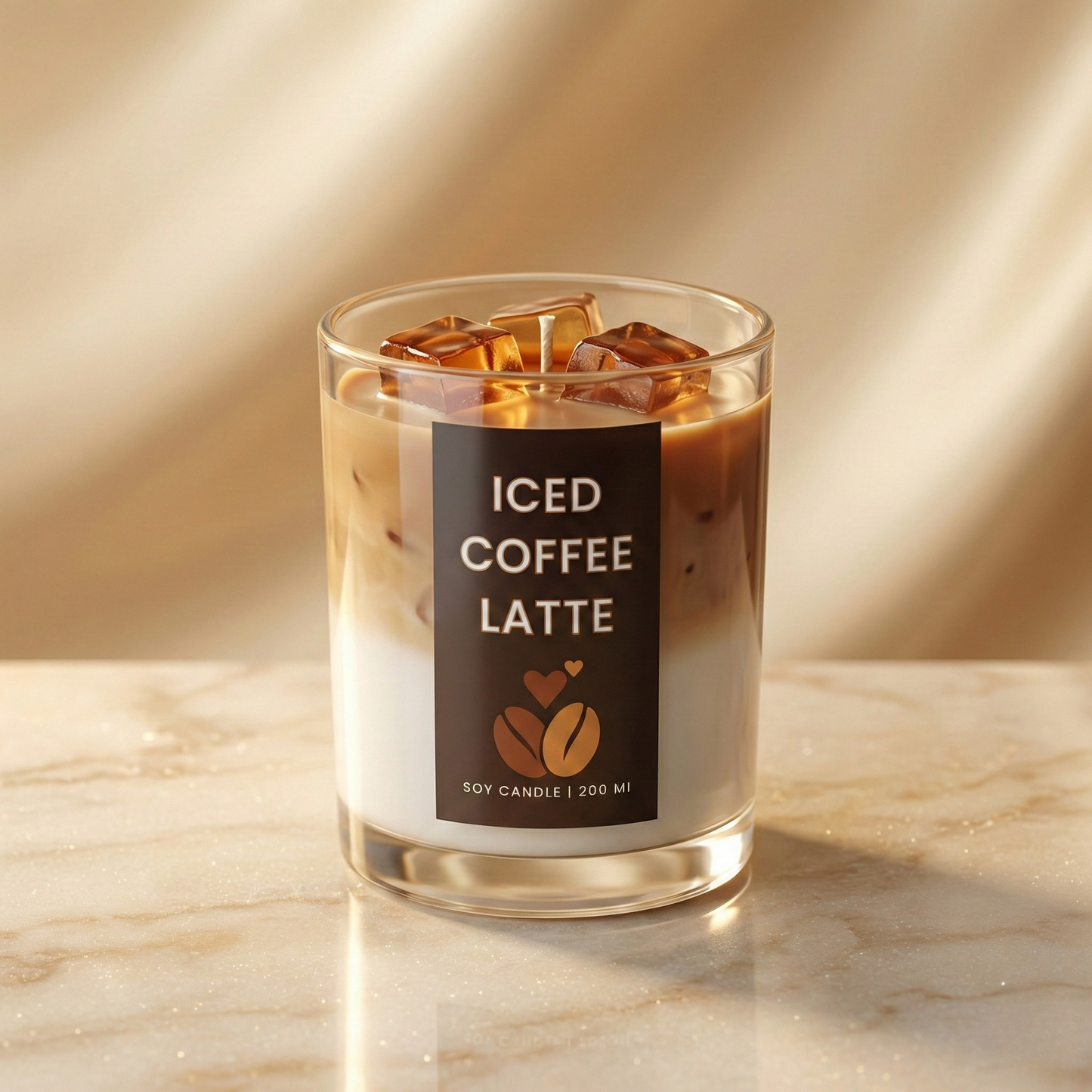 Iced Coffee Latte Candle | Café-Style Soy Candle (Coffee & Cream)