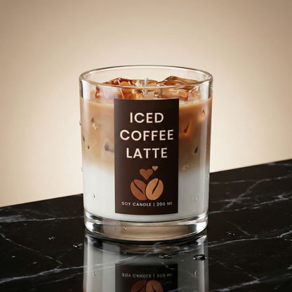 Iced Coffee Latte Candle | Café-Style Soy Candle (Coffee & Cream)