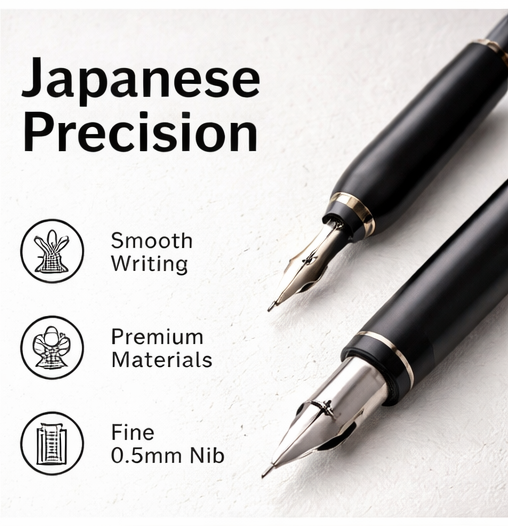 Kanso Precision Gel Pen | Japanese-Inspired Smooth Writing (0.5mm)